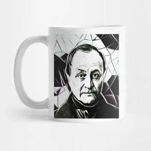 Auguste Comte Black and White Portrait | Auguste Comte Artwork 3 Mug